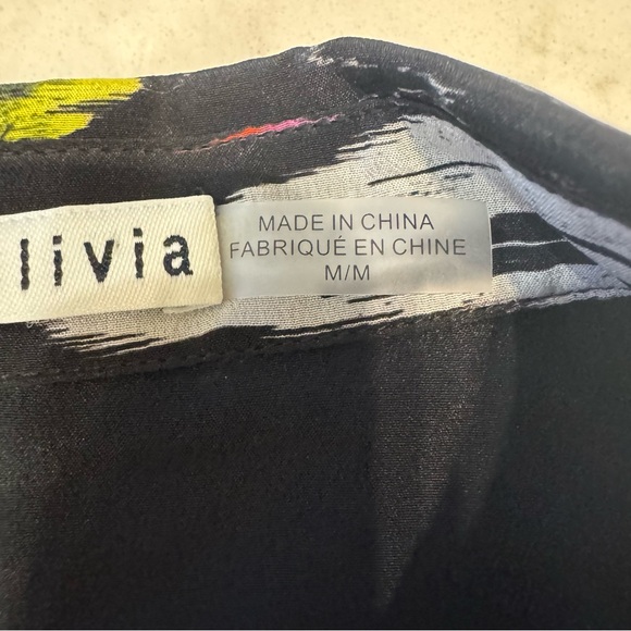 Alice + Olivia Moonstruck Silk Blouse Button Front Top M NWT - Picture 9 of 15